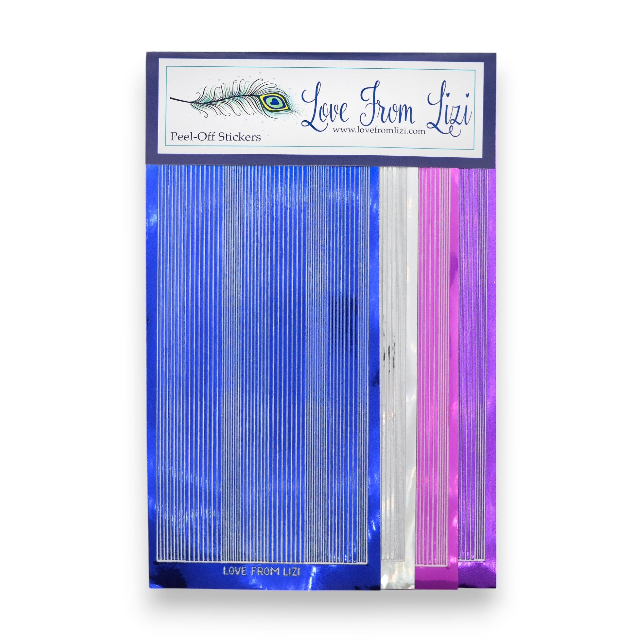 Bugs & Kisses - Pin Stripe Peel-Off 4 Pack